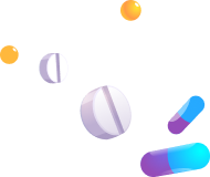 shape-1-2 Illustration of various pills and capsules floating on a white background.